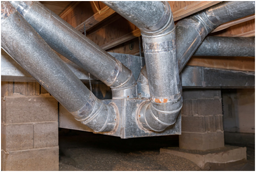 Ductwork in Utah home crawl space